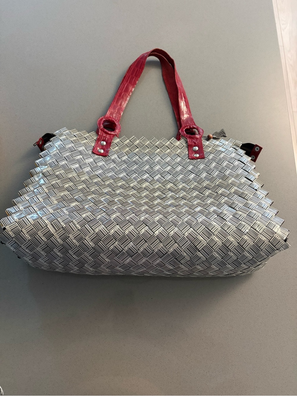 Nahui Ollin | Woven Upcycled Barcode| Tote Bag - Picture 3 of 11